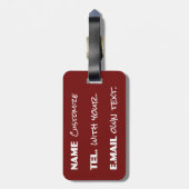 Personalisieren Sie den Retro Edinburgh Doppeldeck Gepäckanhänger (Rückseite vertikal)