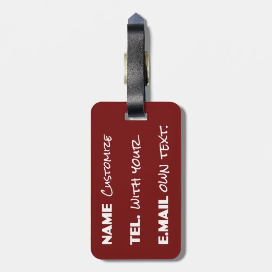 Personalisieren Sie den Retro Edinburgh Doppeldeck Gepäckanhänger (Rückseite vertikal)