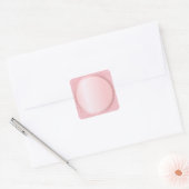 Personalisieren Sie den Rose Gold Glitzer Hinzufüg Quadratischer Aufkleber (Umschlag)