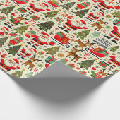 Personalisieren Sie den Santa Claus Rudolph Red No Geschenkpapier (Ecke)