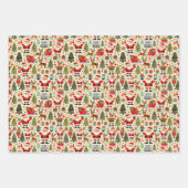 Personalisieren Sie den Santa Claus Rudolph Red No Geschenkpapier Set (Vorderseite 2)