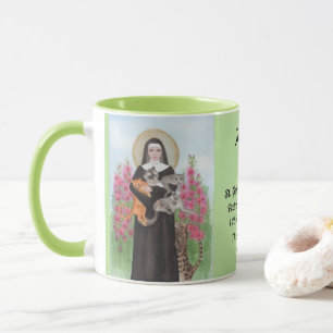 Personalisieren Sie den Schutzheiligen der Katzen  Tasse