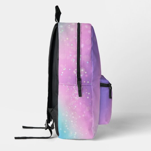 Personalisieren Sie den Skriptnamen, Bokeh Stars L Bedruckter Rucksack (Links)