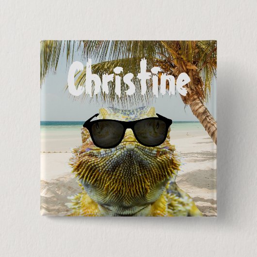 Personalisieren Sie den Sommerstrand Button (Vorderseite)