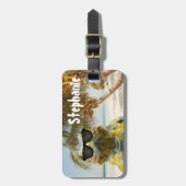 Personalisieren Sie den Sommerstrand Gepäckanhänger (Vorderseite vertikal)