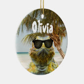 Personalisieren Sie den Sommerstrand Keramik Ornament (Rechts)