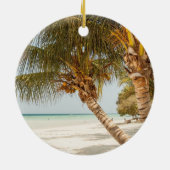 Personalisieren Sie den Sommerstrand Keramik Ornament (Hinten)