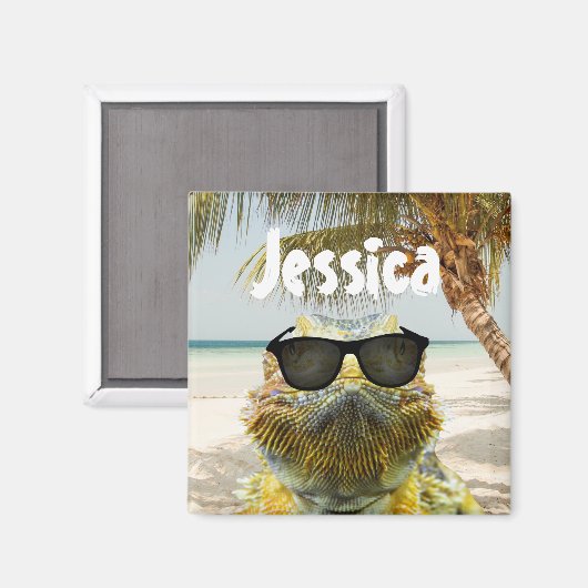 Personalisieren Sie den Sommerstrand Magnet (Vorderseite/Rückseite)