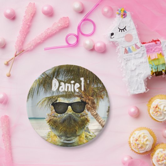 Personalisieren Sie den Sommerstrand Pappteller (Party)