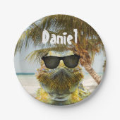 Personalisieren Sie den Sommerstrand Pappteller (Vorderseite)
