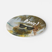 Personalisieren Sie den Sommerstrand Pappteller (Schrägansicht)