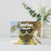 Personalisieren Sie den Sommerstrand Postkarte (Stehend Vorderseite)