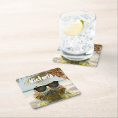 Personalisieren Sie den Sommerstrand Rechteckiger Pappuntersetzer (Vor Ort)