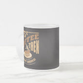 Personalisieren Sie den sonnigen ersten Kaffee dan Mattglastasse (Vorderseite Links)