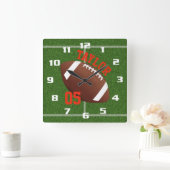 Personalisieren Sie den Spielernamen und die Anzah Quadratische Wanduhr (Zuhause)