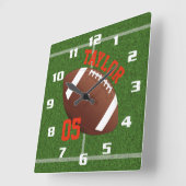 Personalisieren Sie den Spielernamen und die Anzah Quadratische Wanduhr (Winkel)