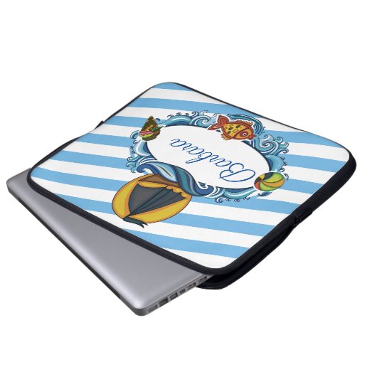 Personalisieren Sie den Summer Fun Electronics Bag Laptopschutzhülle (Vorne Knopf)