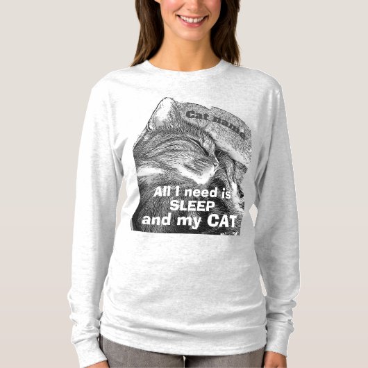 Personalisieren Sie den T - Shirt der Sleepy Cat (Vorderseite)