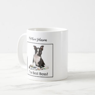 Personalisieren Sie den Tag des Dog Newspaper Boss Kaffeetasse