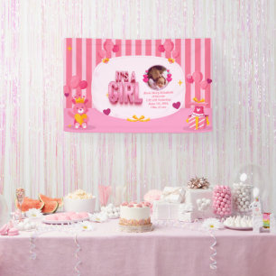 Personalisieren Sie den Text und das Foto von Baby Banner