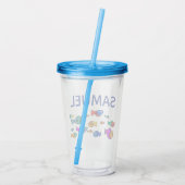 Personalisieren Sie den Tumbler Cup für Fische Acryltrinkbecher (Rückseite)