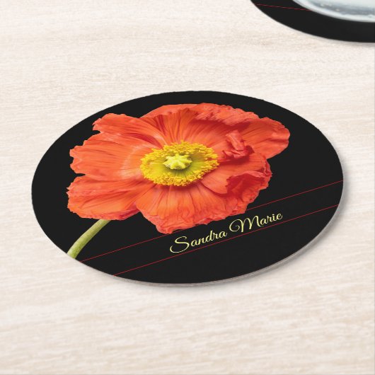 Personalisieren Sie den Untersetzer Roter Mohn Blu (Angewinkelt)