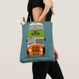 Personalisieren Sie den Vintagen Glasgow Doppeldec Tasche