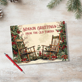 Personalisieren Sie den Weihnachts-Winter-Rockstuh Karte