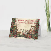 Personalisieren Sie den Weihnachts-Winter-Rockstuh Karte (Vorderseite)