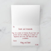 Personalisieren Sie den Weihnachts-Winter-Rockstuh Karte (Innenseite)