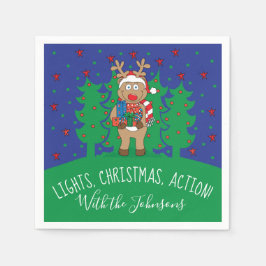 Personalisieren Sie den Weihnachtscocktail Napkins Serviette