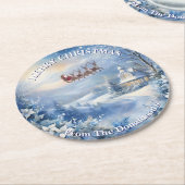 Personalisieren Sie den Weihnachtsmann der Heilige Runder Pappuntersetzer (Angewinkelt)