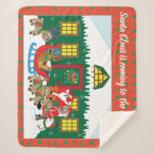 Personalisieren Sie den Weihnachtsmann Sherpadecke (Vorderseite)