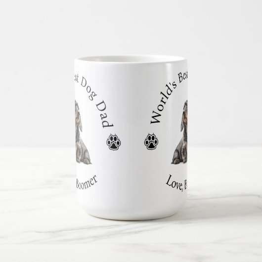 Personalisieren Sie den weltbesten Hund-Vater Kaffeetasse (Mittel)