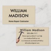 Personalisieren Sie den Zuhause-Reparaturauftragne Visitenkarte (Vorne/Hinten)