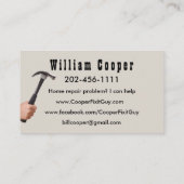 Personalisieren Sie den Zuhause-Reparaturrechner f Visitenkarte (Rückseite)