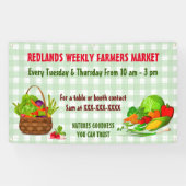 Personalisieren Sie detaillierte Bauern Marktveget Banner (Horizontal)