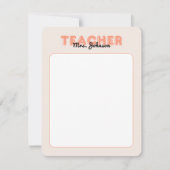 Personalisieren Sie die Abschlussnote des Lehrers Mitteilungskarte (Vorderseite)