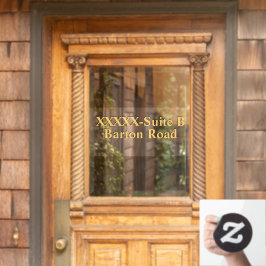 Personalisieren Sie die Adresse der Straße in der  Fensteraufkleber