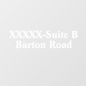 Personalisieren Sie die Adressnummer des Business Fensteraufkleber (Blatt)