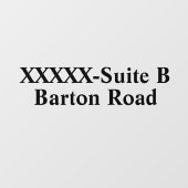 Personalisieren Sie die Adressnummer des Business  Fensteraufkleber (Blatt)