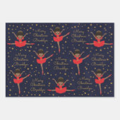 Personalisieren Sie die afroamerikanische Weihnach Geschenkpapier Set (Vorderseite)