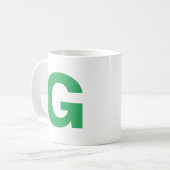 Personalisieren Sie die anfängliche Monogram für m Kaffeetasse (Vorderseite Links)