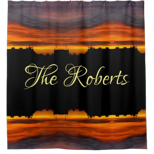 Personalisieren Sie die Aussicht auf das Dach eine Duschvorhang (Vorderseite)