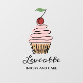 Personalisieren Sie die Bäckerei vor Ort Fensteraufkleber (Blatt)