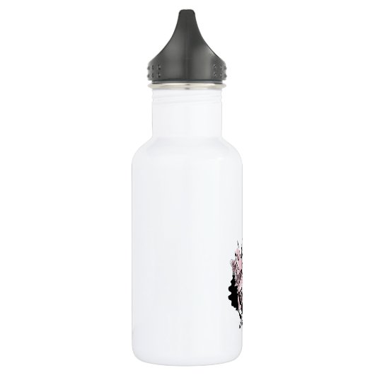 Personalisieren Sie die Ballerina Sketch in Rosa Edelstahlflasche (Links)