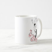 Personalisieren Sie die Ballerina Sketch in Rosa Kaffeetasse (VorderseiteRechts)