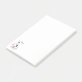 Personalisieren Sie die Ballerina Sketch in Rosa Post-it Klebezettel (angewinkelt)