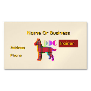Personalisieren Sie die Beige des Dog Trainers Magnetische Visitenkarte