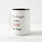 Personalisieren Sie die beste Boss-Tasse der Welt Zweifarbige Tasse (Vorderseite Links)